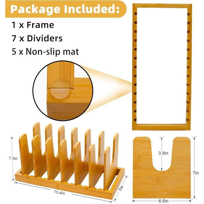 Підставки для посуду з бамбука MinBoo