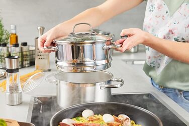 Каструля з паровим кошиком 20 см Elegance Rosle