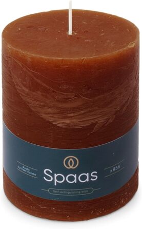 Свічка Spaas Rustic Pillar, 100/130 мм, 95 год, чорна (бордо)