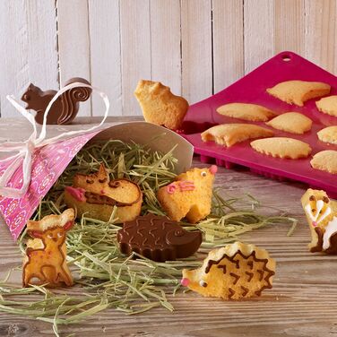 Форма для кексів у вигляді лісових тварин, 15,8 x 20,8 x 3,6 см, RBV Birkmann