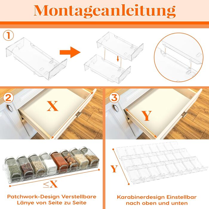 Органайзер для спецій на 24 предмети Aonext