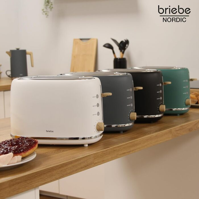 Тостер 870 Вт на 2 скибочки, зелений Nordic Briebe