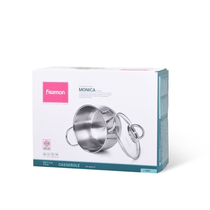 Кастрюля со стеклянной крышкой 20 см 3,6 л MONICA Fissman