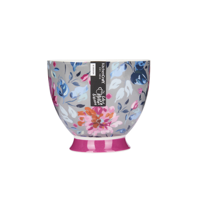 Чашка Kitchen Craft GREY BORDER, фарфор, 400 мл