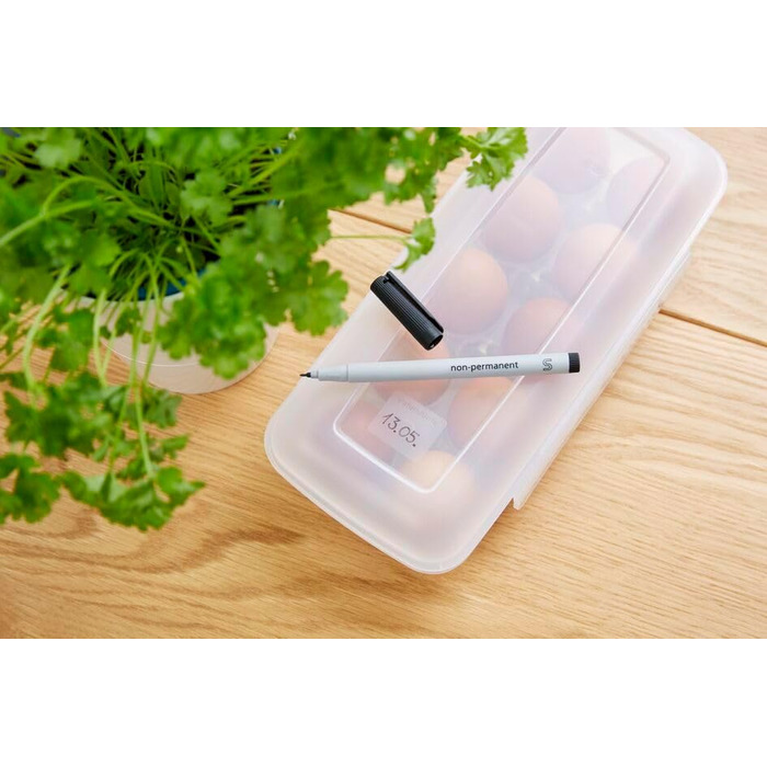 Набір контейнерів для зберігання продуктів EMSA Clip & Close, прямокутні, 5 x 0,8 л, коробки для зберігання, 100 герметичні, придатні для миття в посудомийній машині, морозильної камери та мікрохвильової печі, прозорі, сині, зроблені в Німеччині, N10307 (