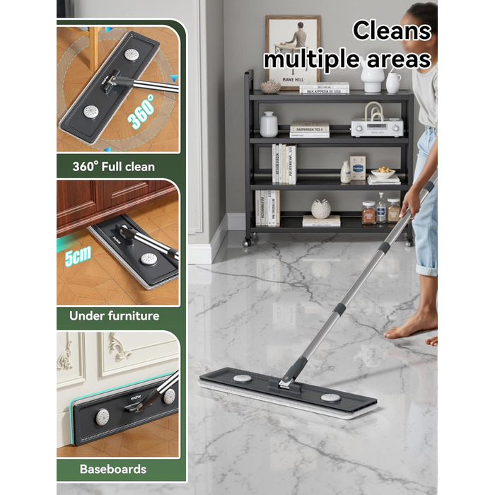 Набір швабри з відром білий CTIME