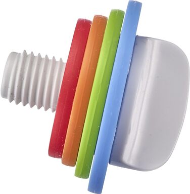 З 4 розпірними кільцями, по 1 кільцю по 10 мм, 6 мм, 3 мм, 2 мм, зі шкалами, нержавіюча сталь/пластик, сріблястий/білий/світло-блакитний/світло-зелений/помаранчевий/червоний, 30452260 нержавіючий ролик для випічки