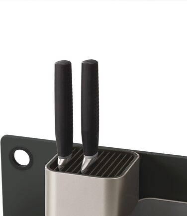 Органайзер кухонний з обробною дошкою, сріблястий CounterStore Joseph Joseph