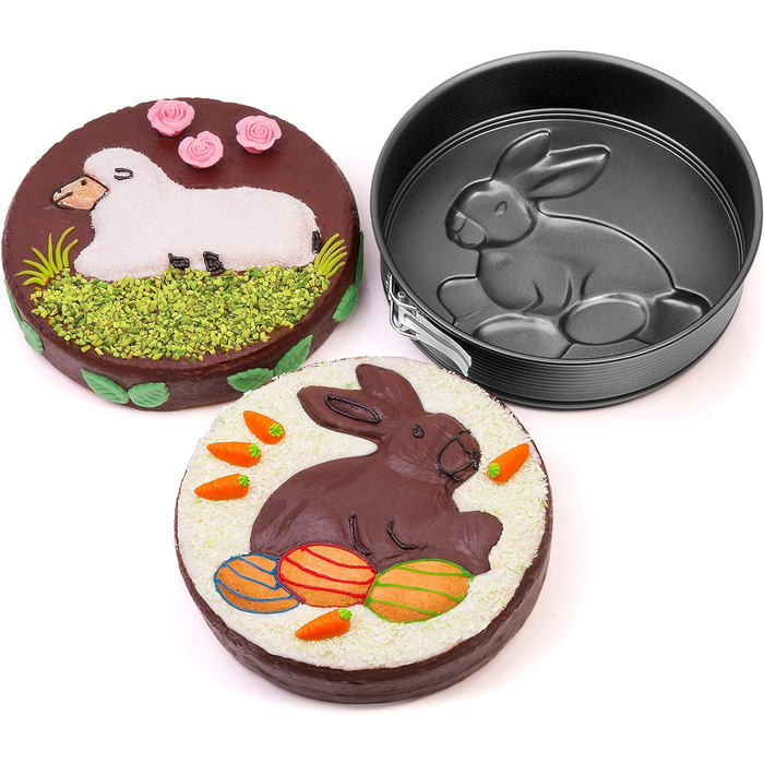 Роз'ємна форма Zenker Ø 26 см SPECIAL CREATIVE, форма для випічки з 2 мотивами, кругла форма для торта з антипригарним покриттям, креативна випічка (колір чорний), кількість