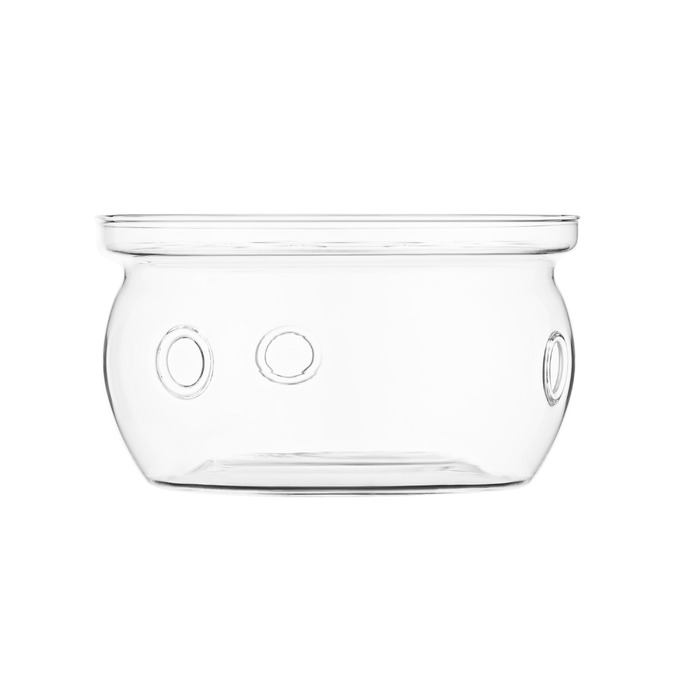 ARDESTO Підставка для заварника зі свічкою, 12,5 х 6,4 см, боросилікатне скло