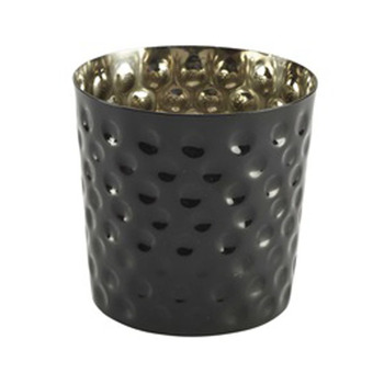 Стакан металлический 400 мл, рельефный, черный, GenWare