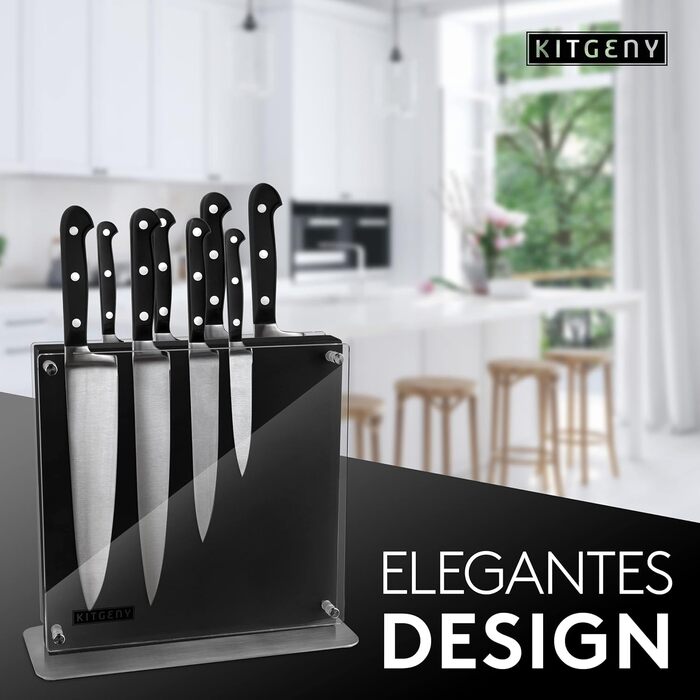 Магнітний блок для ножів, чорний KITGENY