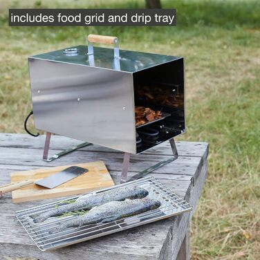 Електрична коптильня для теплого копчення 25,5 х 50,25 х 40,5 см barbecook