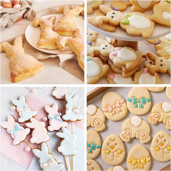 Різдвяні формочки для печива, набір формочок для печива гном Санта Клаус, формочка для печива з нержавіючої сталі у формі лося, формочка для печива з 4 головами лося, подарункові формочки для печива для випікання помадних тортів (барвиста тема A7)