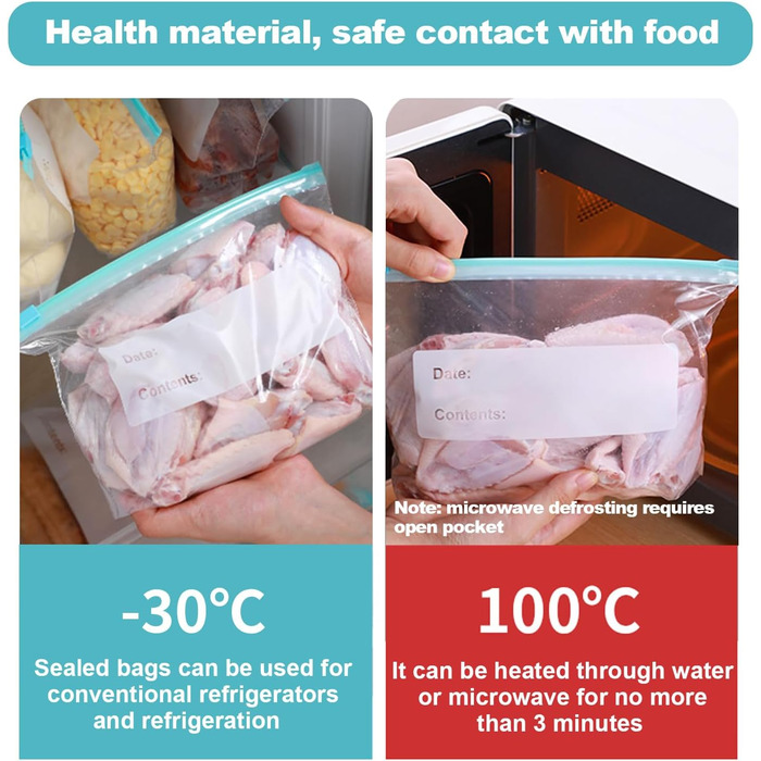 Вакуумні пакети 60 пакетів 10 х 20/ 16 х 23/ 32 х 26,5 см Generic