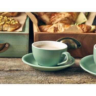 Блюдце 13,5 см, зеленое матовое, Matt Sage, Color Tea, GenWare