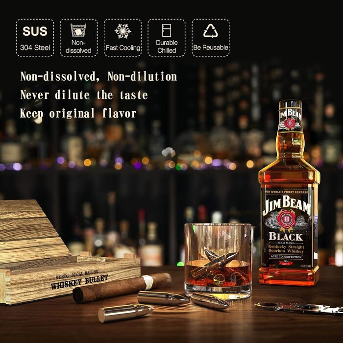 Кубики для віскі з нержавіючої сталі 8 шт SAICOOS