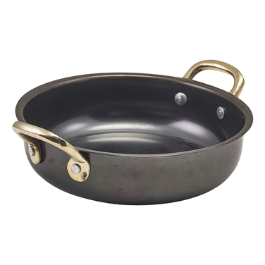 Сковорода для подачи 15.5*4 см, 660 мл, круглая, металлическая, Black Vintage Steel, GenWare