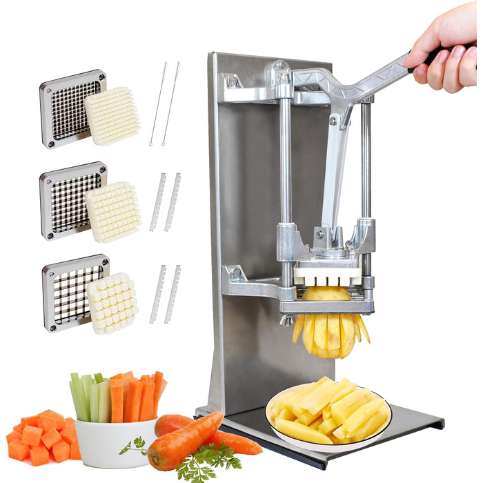 Апарат для нарізки картоплі фрі вертикальний з 3 змінними лезами Anatole