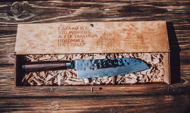 Ніж із дамаської сталі 17 см Santoku professional GRILLI