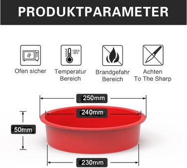 Силіконові круглі форми для випічки 24 см 2 шт. SILIVO