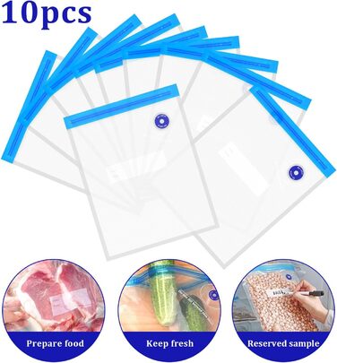 Вакуумні пакети 10 пакетів з насосом 22 x 28 см leyomgamz