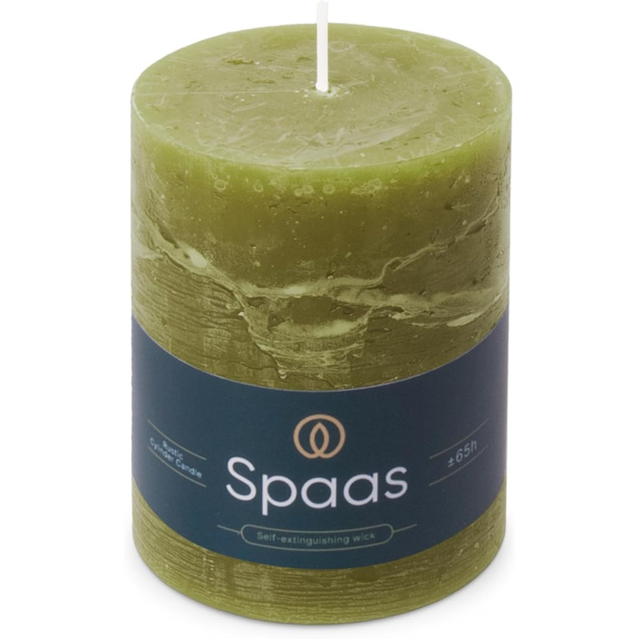 Свічки Spaas Rustic Pillar 80/110 мм 65 шт. - (Оливково-зелені)