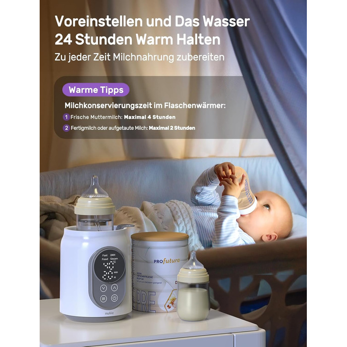 Електричний підігрівач дитячих пляшечок 6 в 1, 220 Вт Nuliie