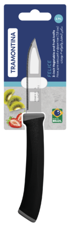 Ніж для овочів Tramontina Felice black, 78 мм (7096818)