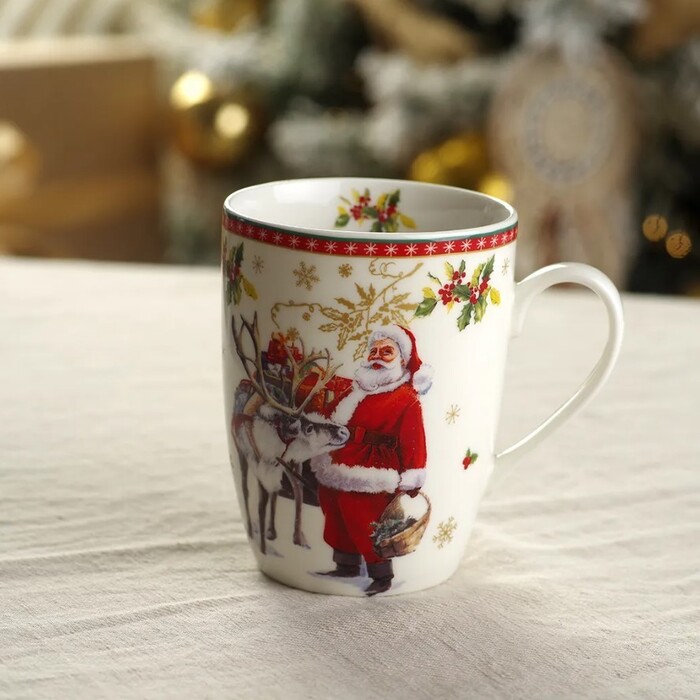 Чашка Fissman CHRISTMAS 360 мл фарфор (13798)