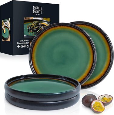 Набір посуду з керамограніту Moritz & Moritz SOLID з 18 предметів 6 персон набір посуду з 6 обідів, маленькі, глибокі тарілки (4 шт. великі тарілки)
