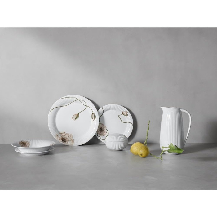 Тарелка 27 см, белая с акварельным узором Poppy Hammershøi Kähler