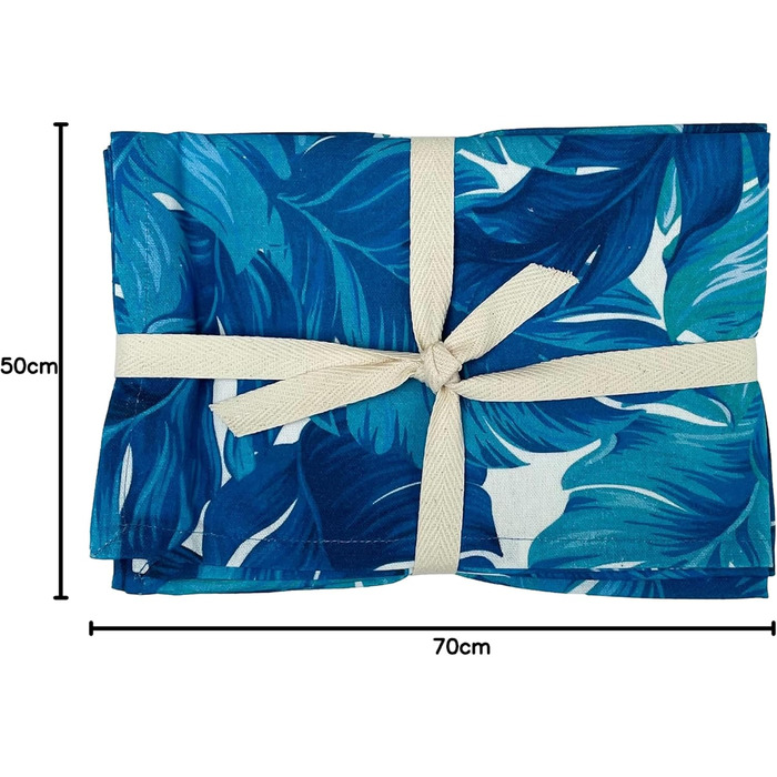 Різдвяні кухонні рушники Ragged Rose, бавовняні (один розмір, сині)