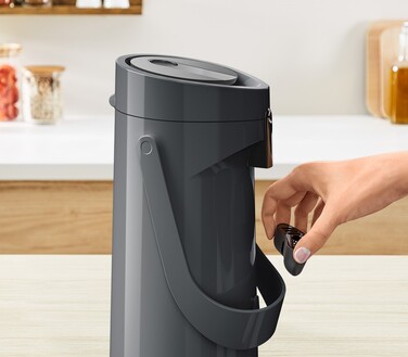 Tefal Thermos Ponza Pump, 1,9 л, пластик, стекло, серый