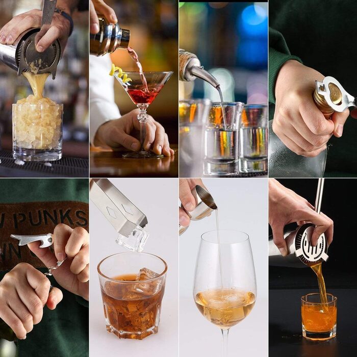 Коктейльный набор для коктейлей 550 мл, набор коктейль-баров аксессуары для бара,  14 шт SUPERSUN