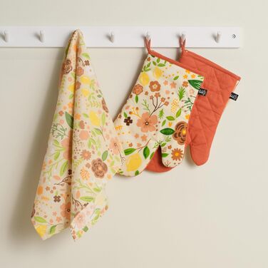 Рукавички для духовки 19 x 30 см, набор 2 предмета, Сказочные цветы ESSEX