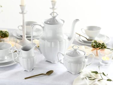 Порцеляна, білий (білий, 34 x 28,3 x 25,5 см, кавовий сервіз 3 шт. и), 30 шт.
