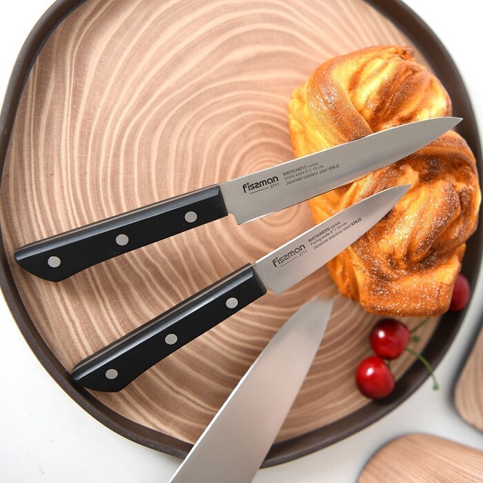 Набір ножів Fissman 3 придметів MATSUMOTO 420J2 сталь (2711)