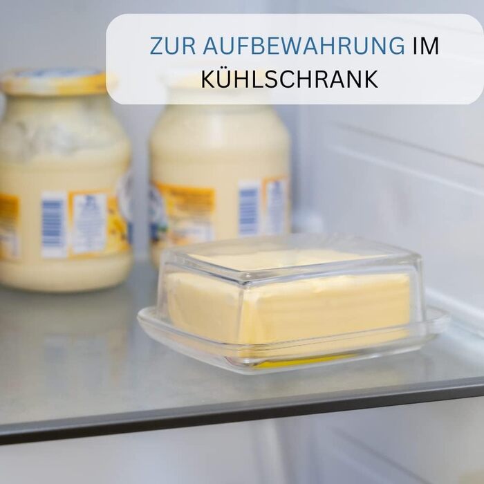 Скло для маслянки Westmark - Ідеально підходить для сервірування та зберігання - Можна мити в посудомийній машині - Спеціальне полегшення для безпечного захоплення (скло) Скло одинарне