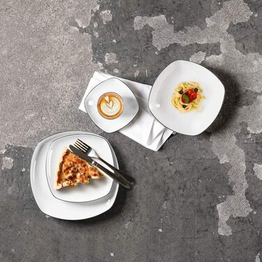 Обеденный сервиз из 12 предметов Black Line Lido Seltmann Weiden