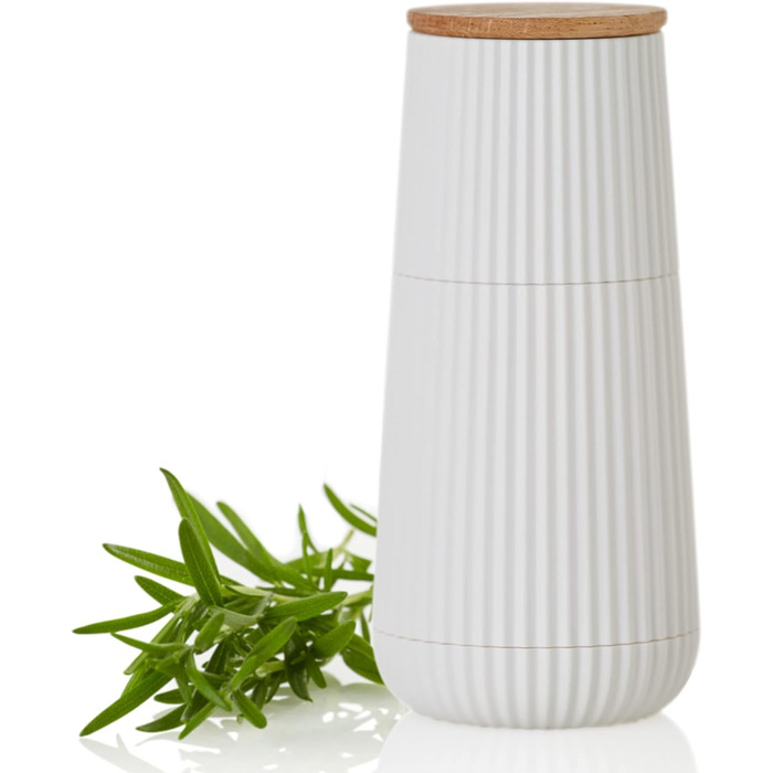 В рельефном дизайне, черно-белый, с керамической шлифовальной машиной CeraCut (белый), 150 Set Pepper and Salt Mill Scape