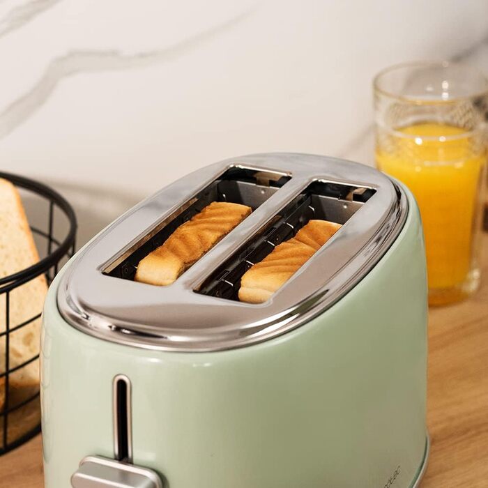 Тостер 980 Вт зелений Toast&Taste 1000 Retro Double Cecotec