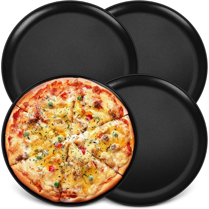 Набір із 4 дек для піци 30 см чорний Onader