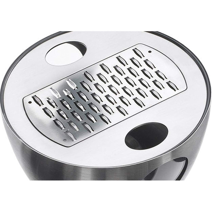 Терка для пармезану з кришкою та піддоном з нержавіючої сталі, 13 х 6 см, срібляста Lurch