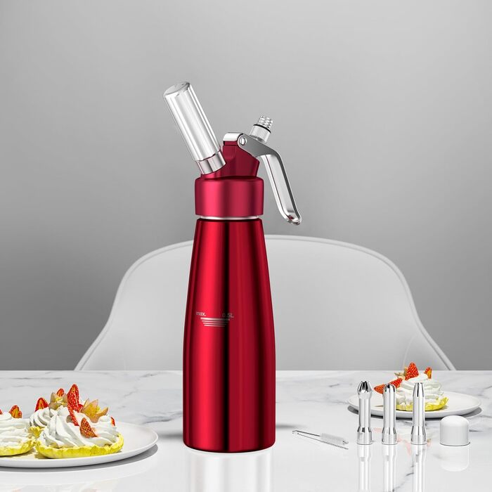 Диспенсер для вершків 500 мл червоний Newaner