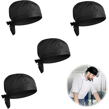 Набір із 4 кухарських шапок чорний Dzsomt