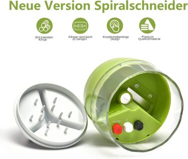 Спіральна овочерізка 4 в 1 ручна 8,75 см MOOREDLIFE