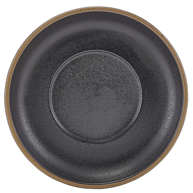 Блюдце 16 см, черное, Kava Black Stoneware, GenWare