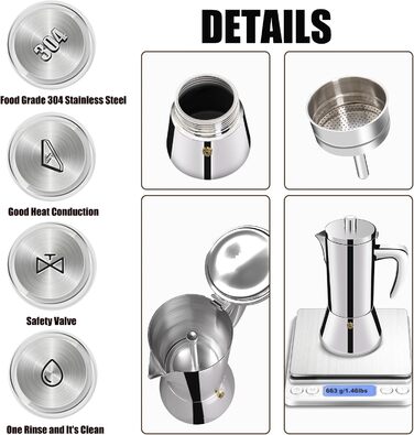 Кавоварка еспресо 200 мл на 4 чашки DITOSH