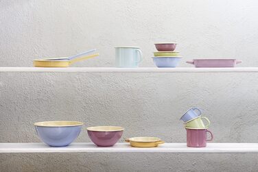 КОЛЬОРОВИЙ/ПАСТЕЛЬНИЙ, колір бірюзовий, діаметр 14 см, висота 12,5 см, місткість 1,7 л, емаль, індукція, 0041-006, Schnabeltopf 14, CLASSIC -